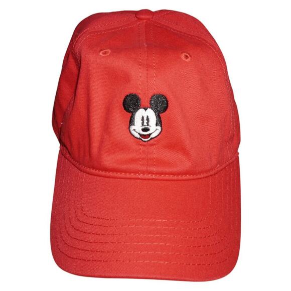Disney Other - Disney Mickey Mouse Red Baseball Cap | Adjustable Strapback | NWT
